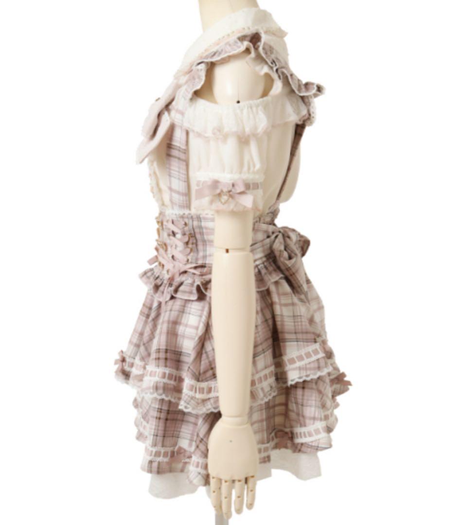 LIZLISA☆ハシゴリボンチェックティアードスカパン