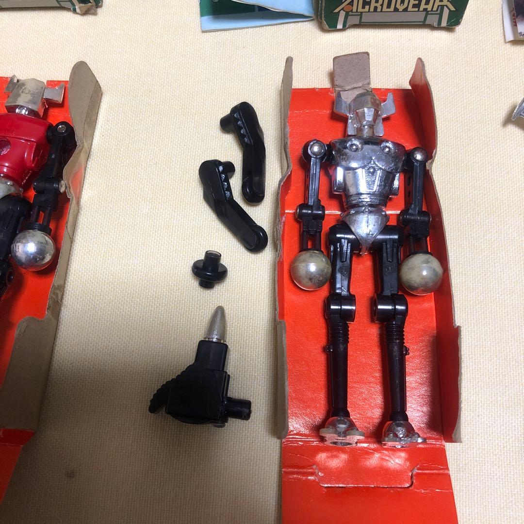 （ジャンク）ミクロマン　アクロイヤー　レッドスター　シルバースター　ブルースター