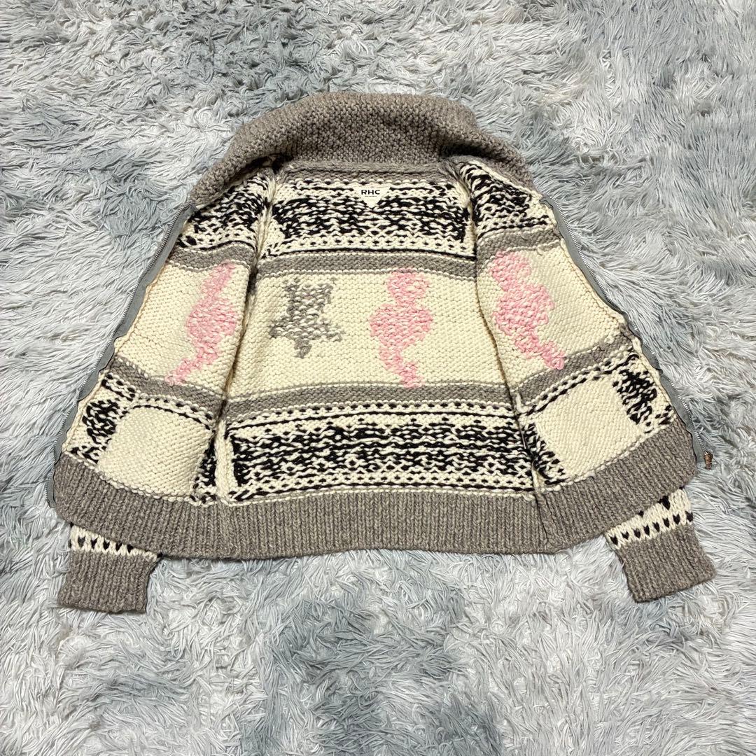 【美品】Ron Herman カウチンニット 星 フラミンゴ S