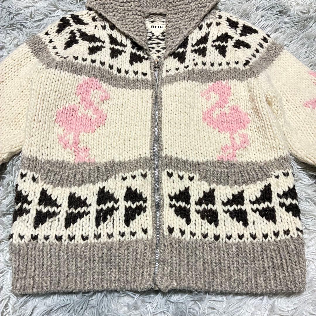 【美品】Ron Herman カウチンニット 星 フラミンゴ S