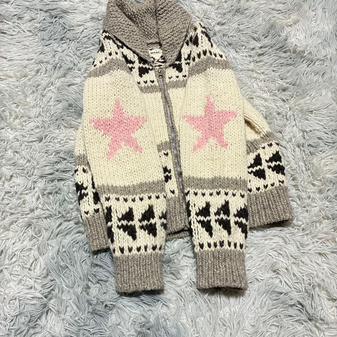 【美品】Ron Herman カウチンニット 星 フラミンゴ S