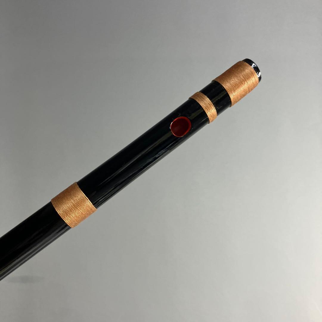 篠笛 四本調子G#管　CMR4-44 唄物　ドレミ調　天地糸巻 竹笛　黒塗