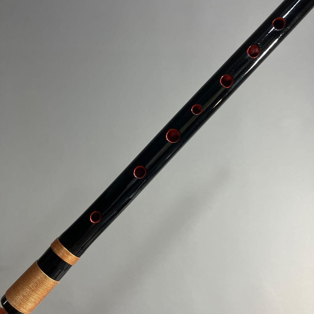 篠笛 四本調子G#管　CMR4-44 唄物　ドレミ調　天地糸巻 竹笛　黒塗