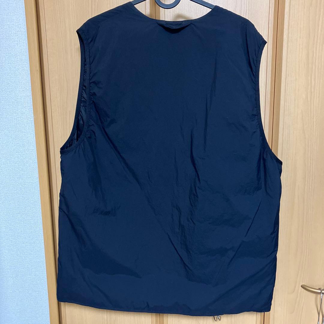 MUJI labo 撥水ポケッタブルリバーシブルダウンベスト L-XL ブラック