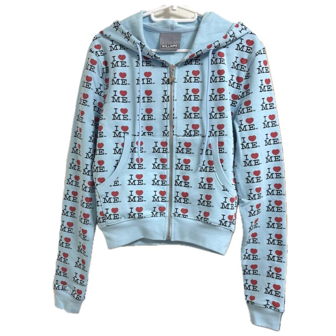 Ashley Williams クロップド パーカー ブルー S