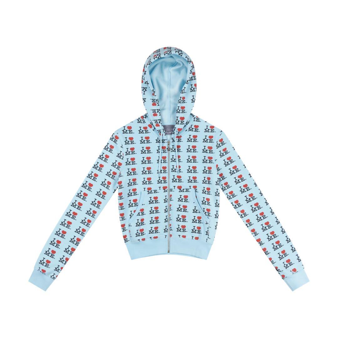 Ashley Williams クロップド パーカー ブルー S