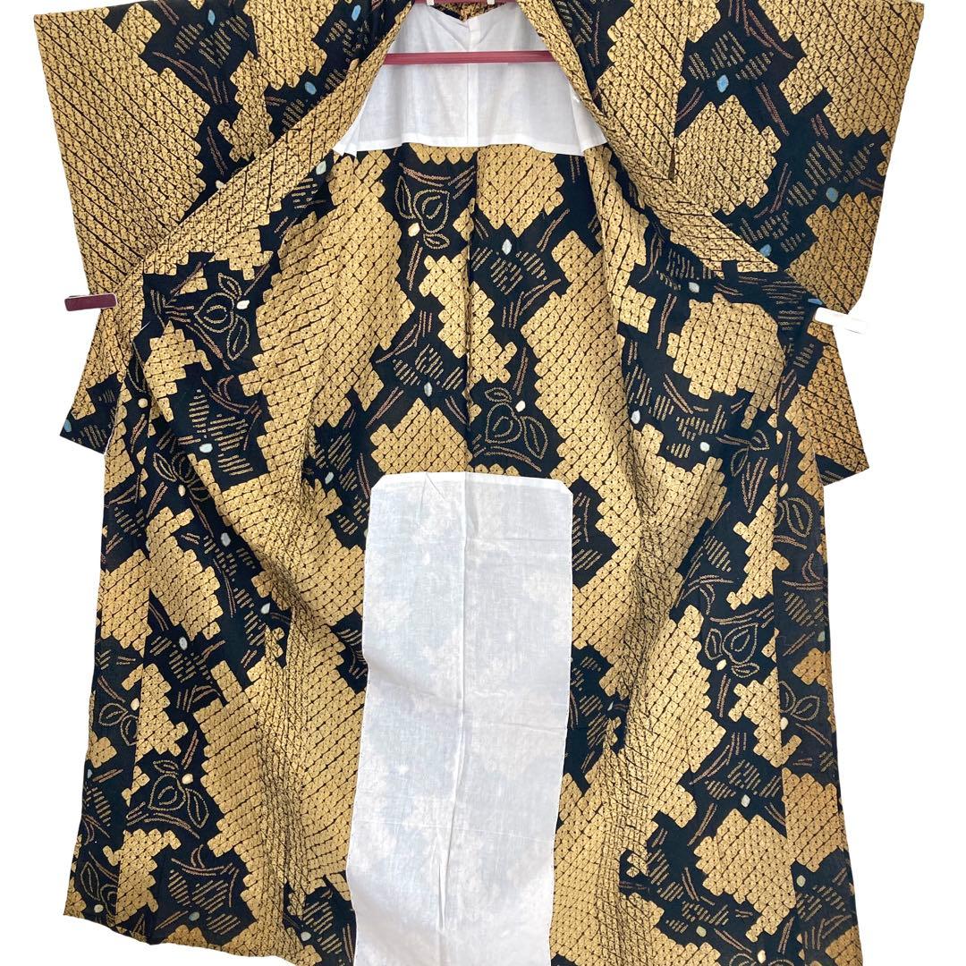 ™️87/44 身丈160 有松絞り　絞り染め　絞り浴衣　総絞り　浴衣