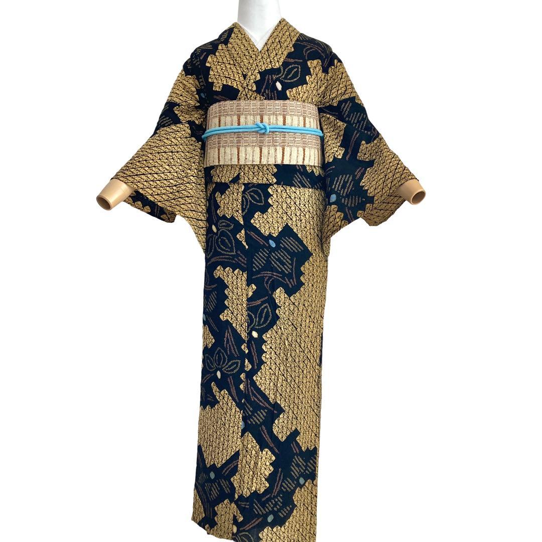 ™️87/44 身丈160 有松絞り　絞り染め　絞り浴衣　総絞り　浴衣