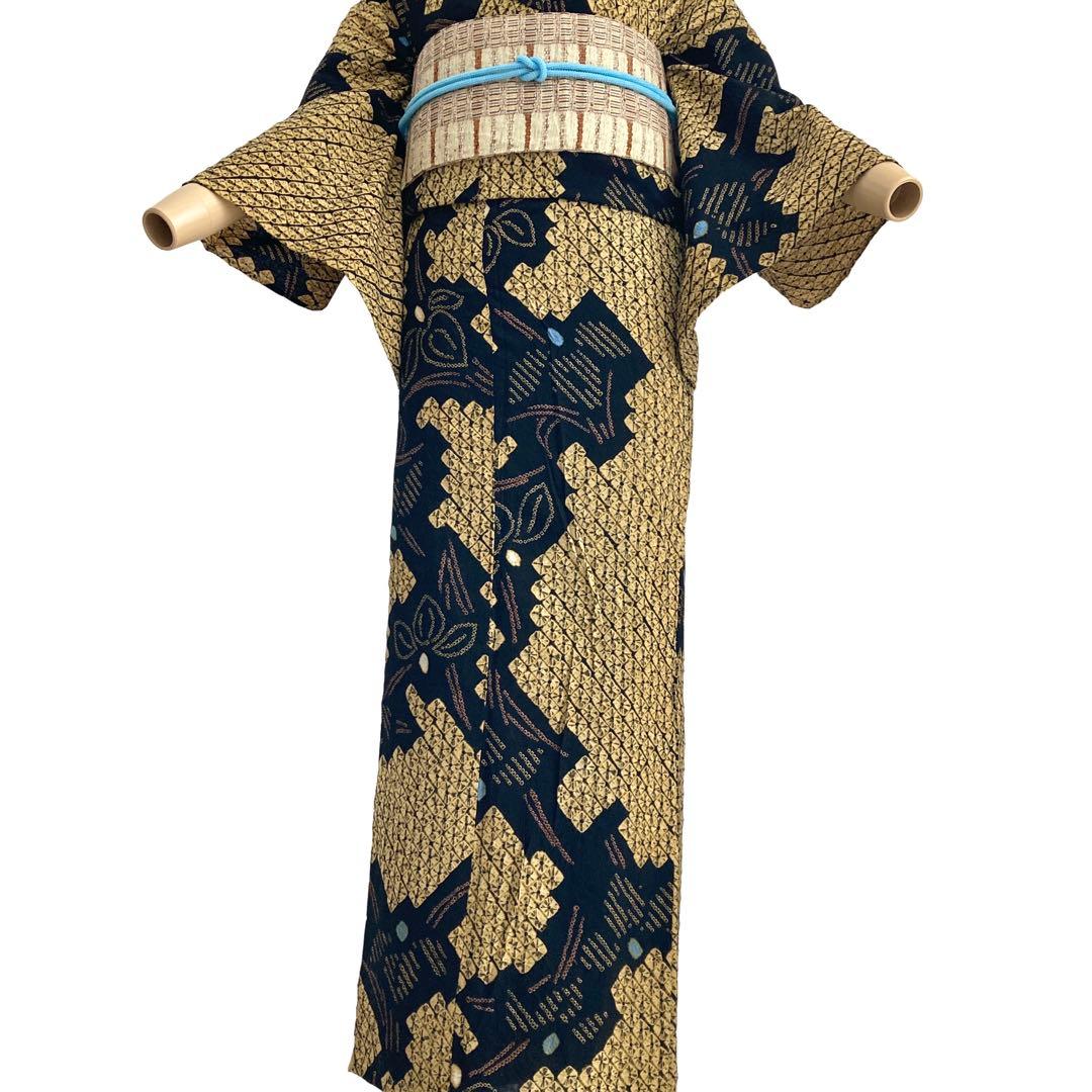 ™️87/44 身丈160 有松絞り　絞り染め　絞り浴衣　総絞り　浴衣