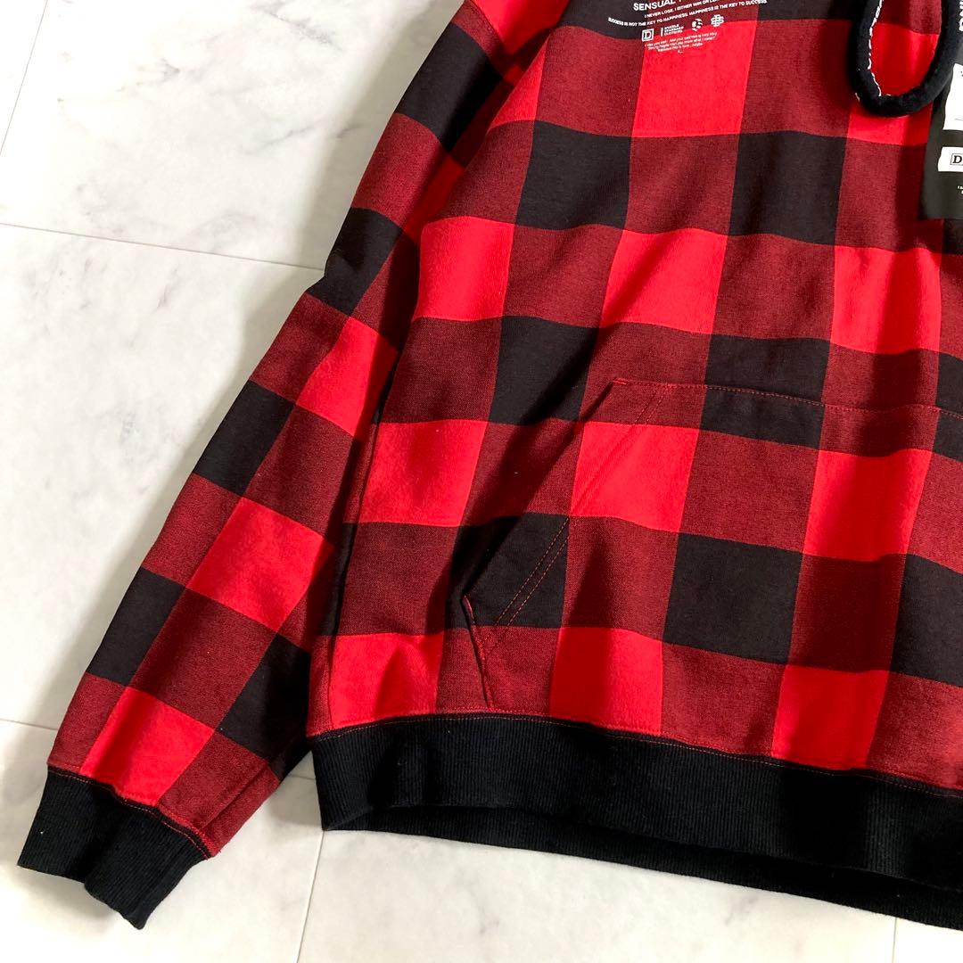 ダブルスタンダードクロージング オリジナルバッファローチェックプリントフーディー