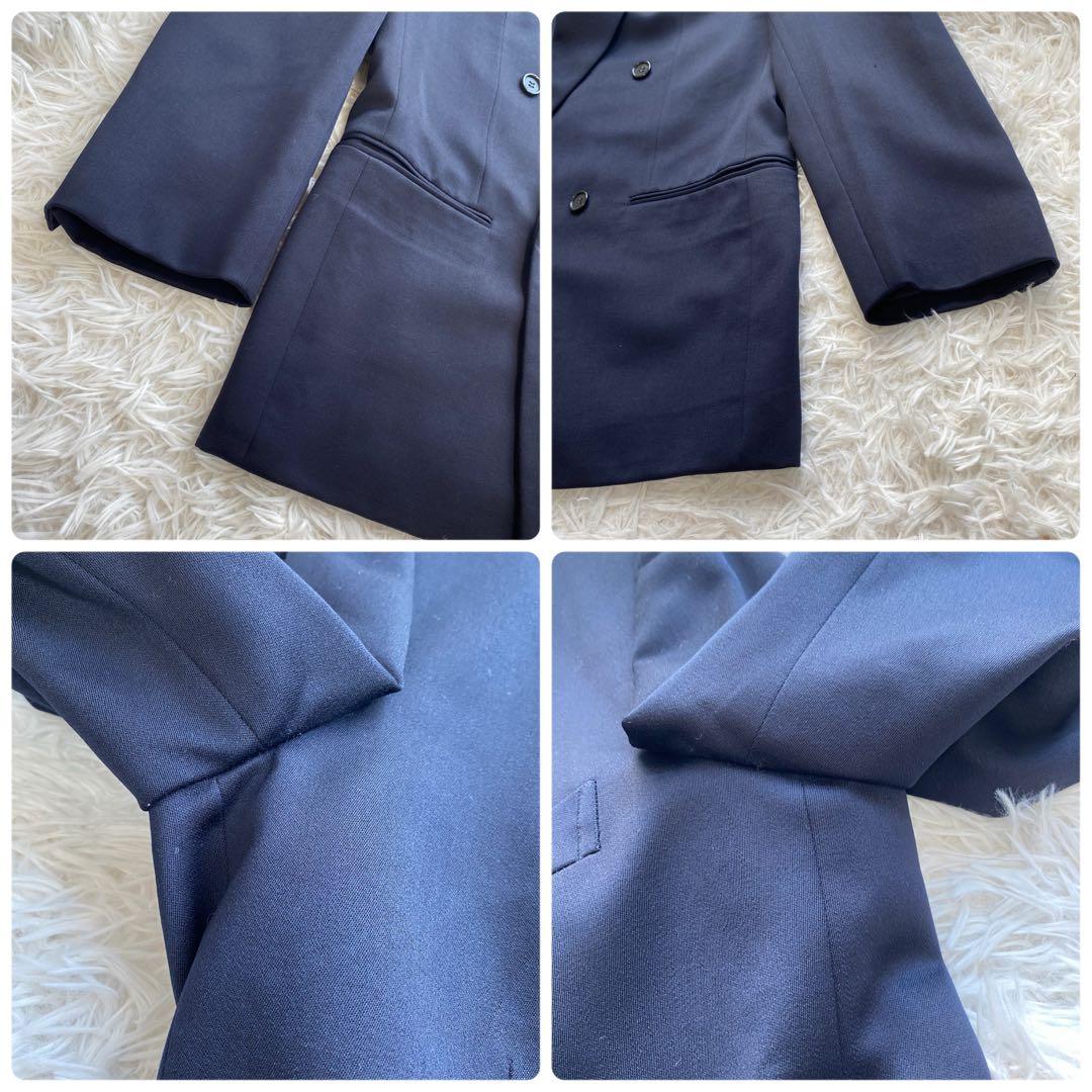 イヴサンローラン　ダブル　セットアップ　スーツ　ネイビー　ジャケット　パンツ