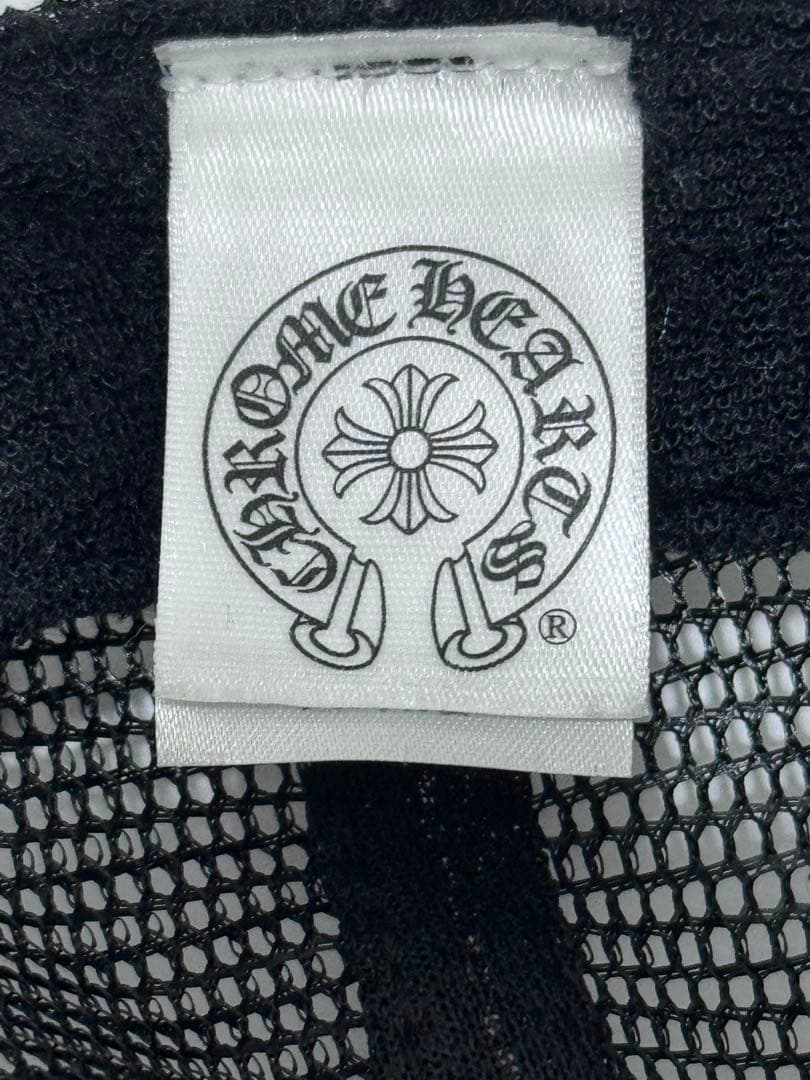 【超美品】CHROME HEARTS 刺繍トラッカーキャップ ブラック/ホワイト