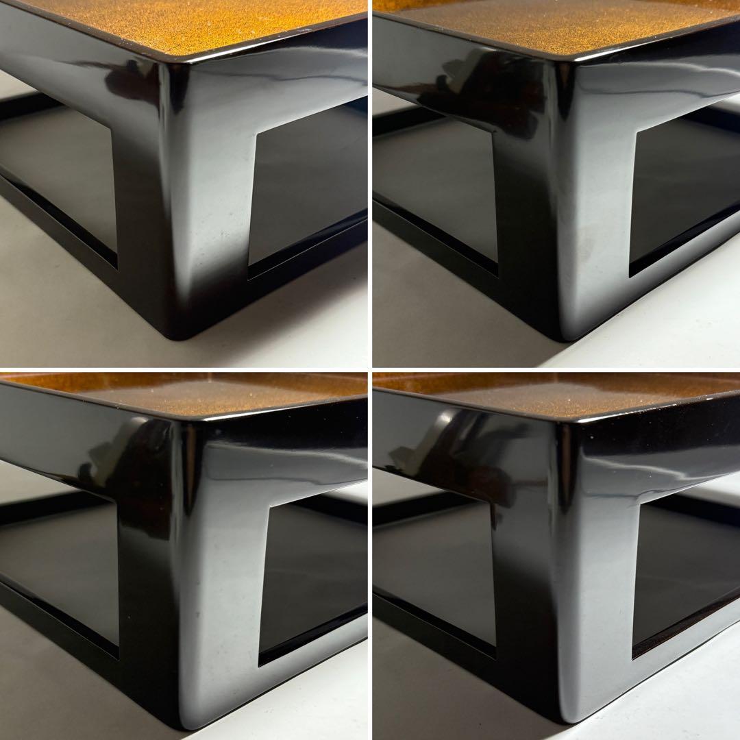 ◆輪島塗 重台 梨地御膳 本漆 時代箱入り 昭和十年◆