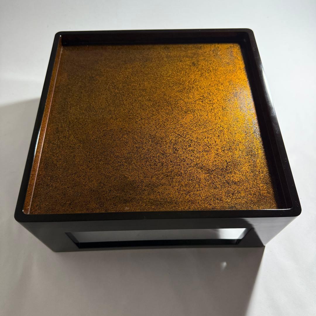 ◆輪島塗 重台 梨地御膳 本漆 時代箱入り 昭和十年◆