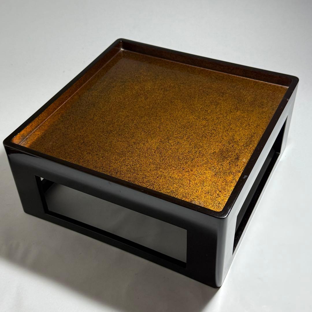 ◆輪島塗 重台 梨地御膳 本漆 時代箱入り 昭和十年◆