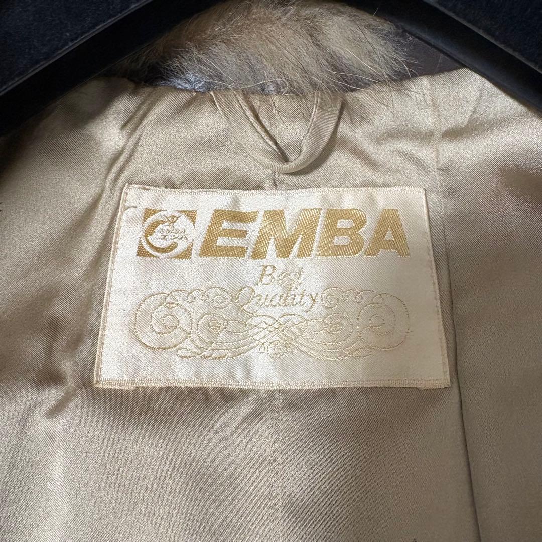 肉厚 EMBA シルバーフォックス 本毛皮 ファーコート Fサイズ ボリューム