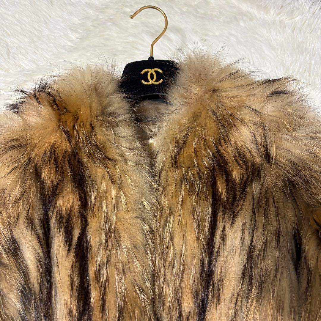 肉厚 EMBA シルバーフォックス 本毛皮 ファーコート Fサイズ ボリューム