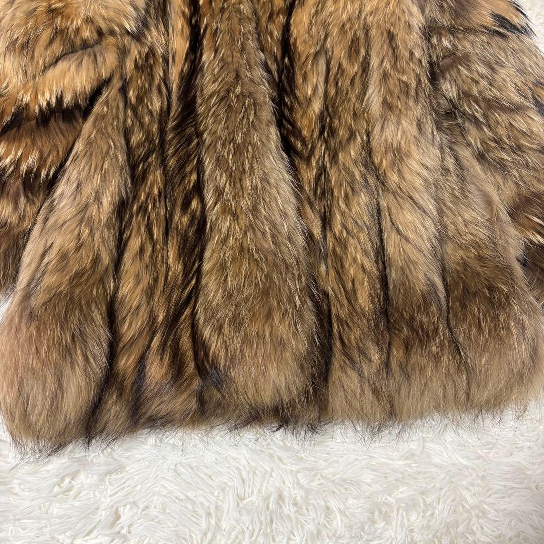 肉厚 EMBA シルバーフォックス 本毛皮 ファーコート Fサイズ ボリューム