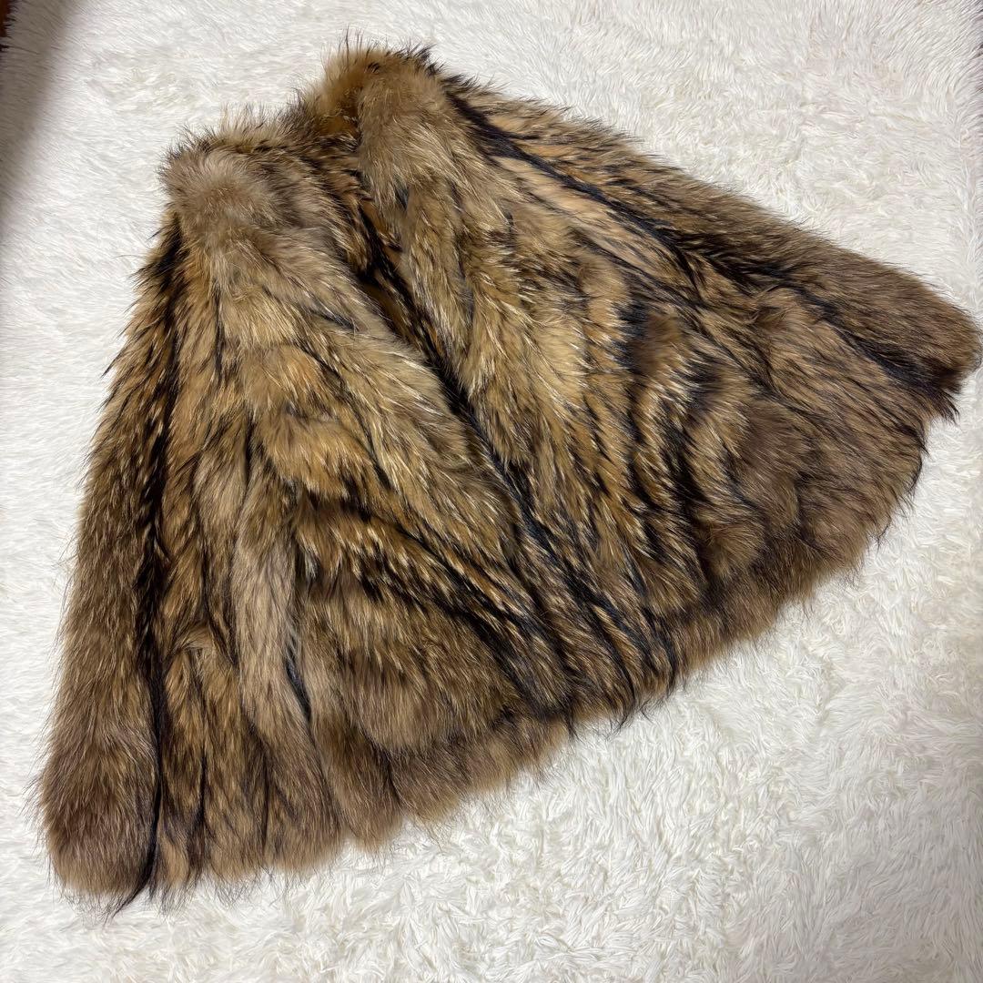 肉厚 EMBA シルバーフォックス 本毛皮 ファーコート Fサイズ ボリューム