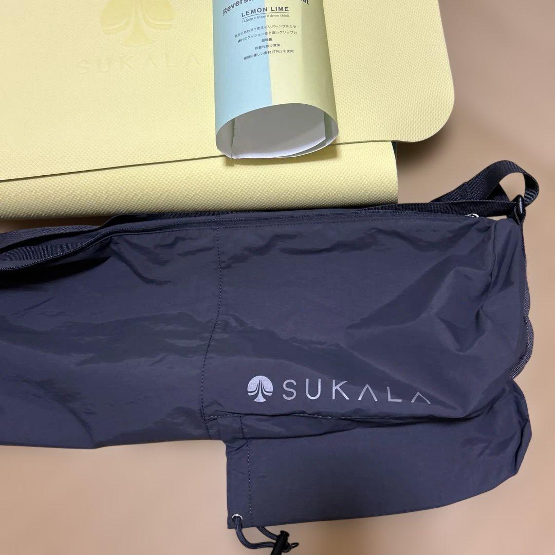 リバーシブルヨガマット レモンライム　カバー2点セット