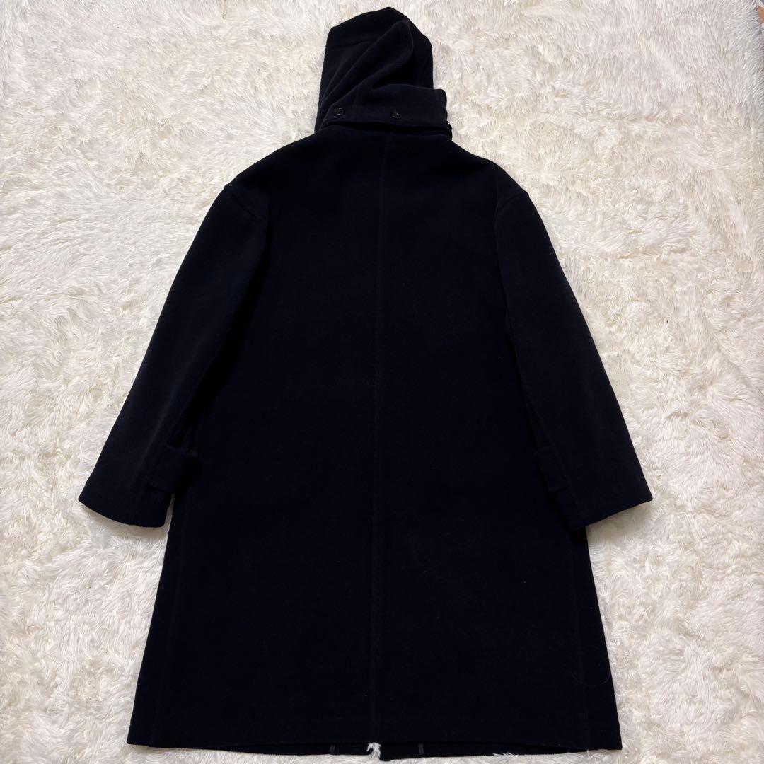 ✨希少✨モンゴメリー　ダッフルコート　ヘリンボーン　フード 着脱可　ネイビー