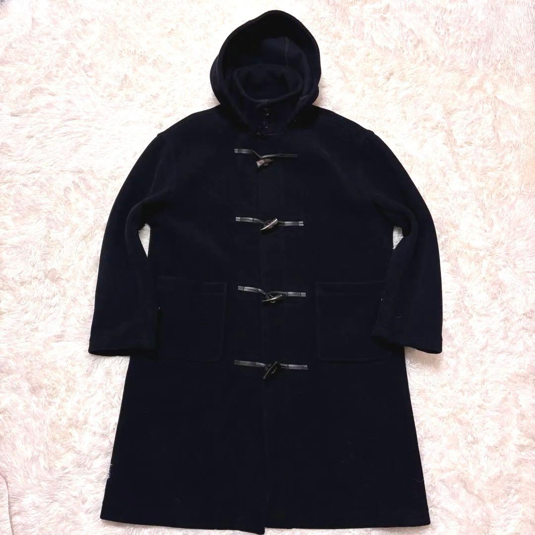 ✨希少✨モンゴメリー　ダッフルコート　ヘリンボーン　フード 着脱可　ネイビー