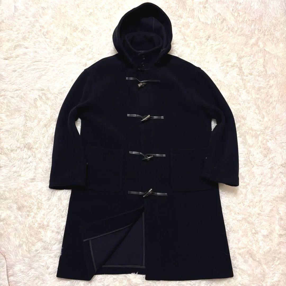 ✨希少✨モンゴメリー　ダッフルコート　ヘリンボーン　フード 着脱可　ネイビー
