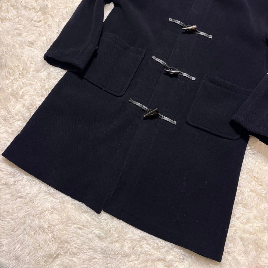 ✨希少✨モンゴメリー　ダッフルコート　ヘリンボーン　フード 着脱可　ネイビー