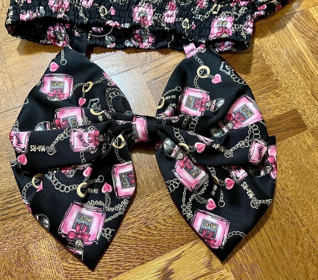 紙タグ付き！ MARS マーズ BIGおリボン パフューム柄スカラップスカート