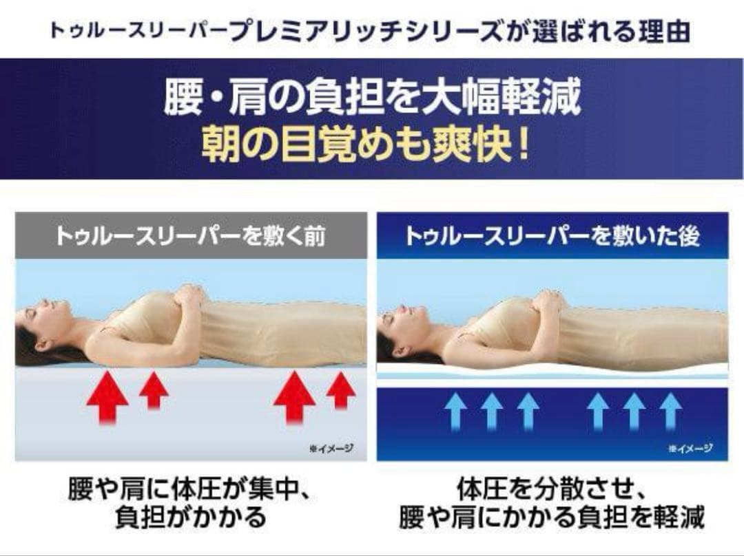 【連休中特別価格】新品 トゥルースリーパー プレミアリッチ 三つ折りシングル