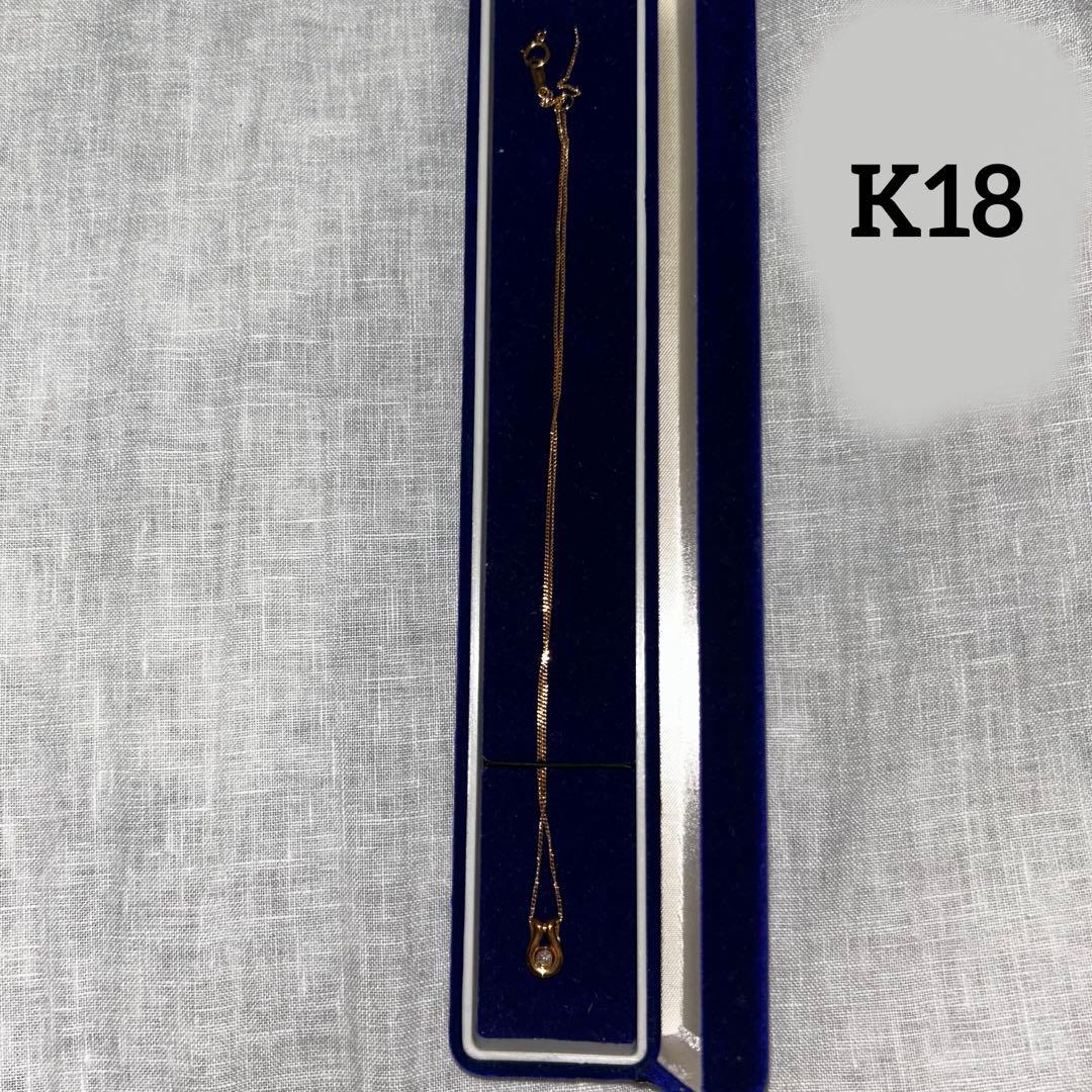 K18 ゴールド ネックレス シンプル