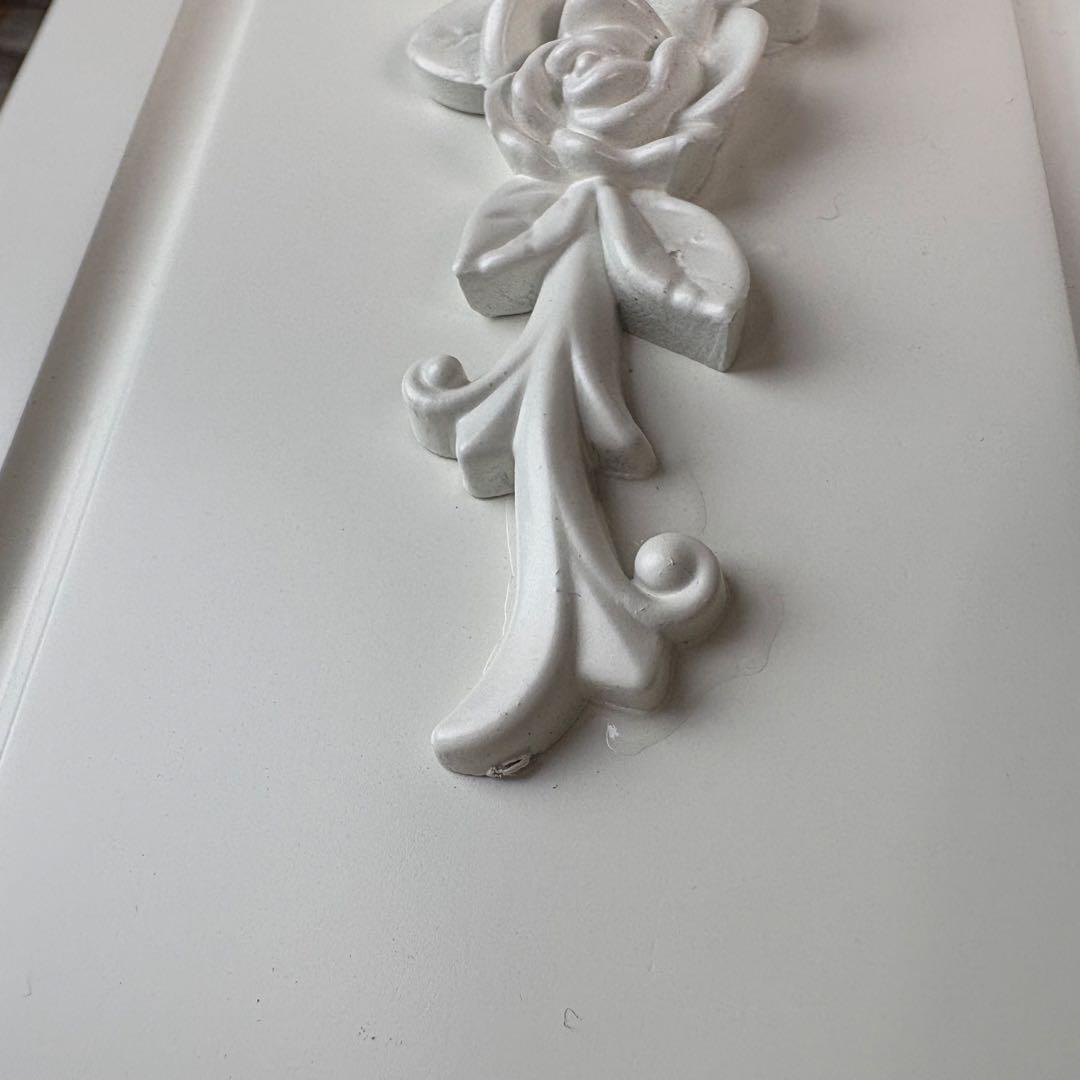 訳あり品！【102】フレンチ調ホワイトチェスト三段四つ引き木製収納家具姫系タンス