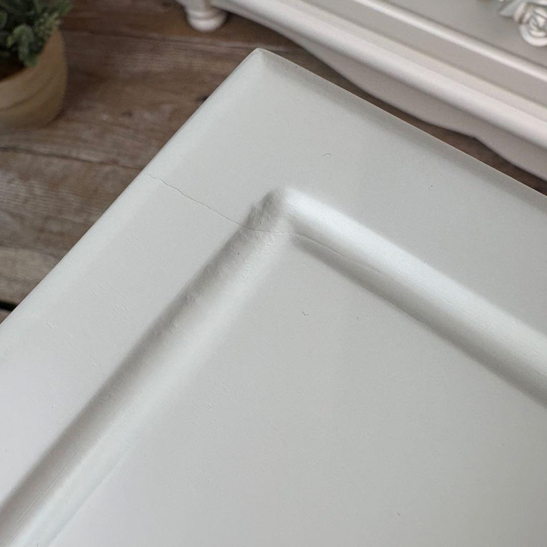 訳あり品！【102】フレンチ調ホワイトチェスト三段四つ引き木製収納家具姫系タンス