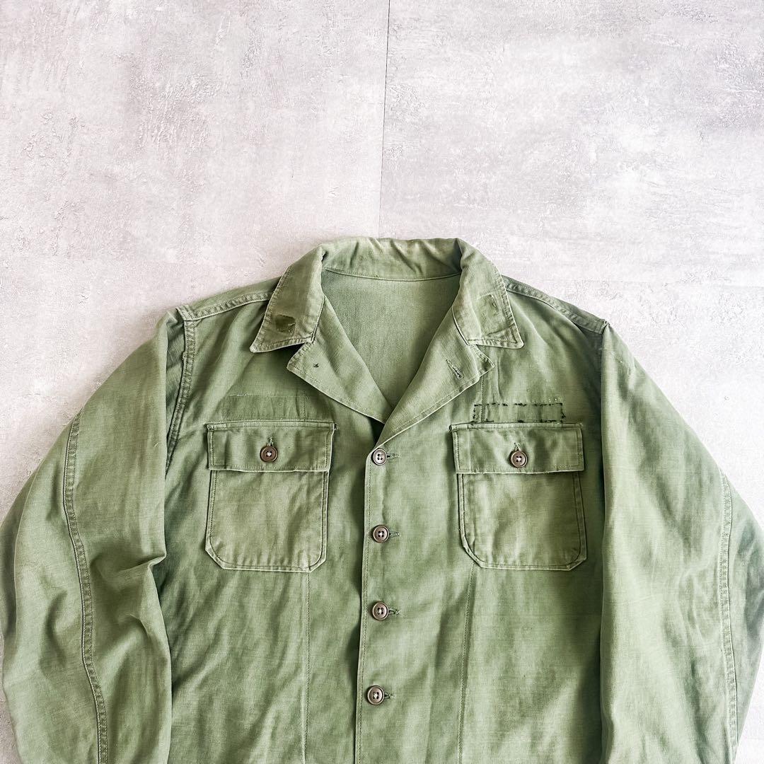 1950's US ARMY 1st コットンサテン ユーティリティシャツ