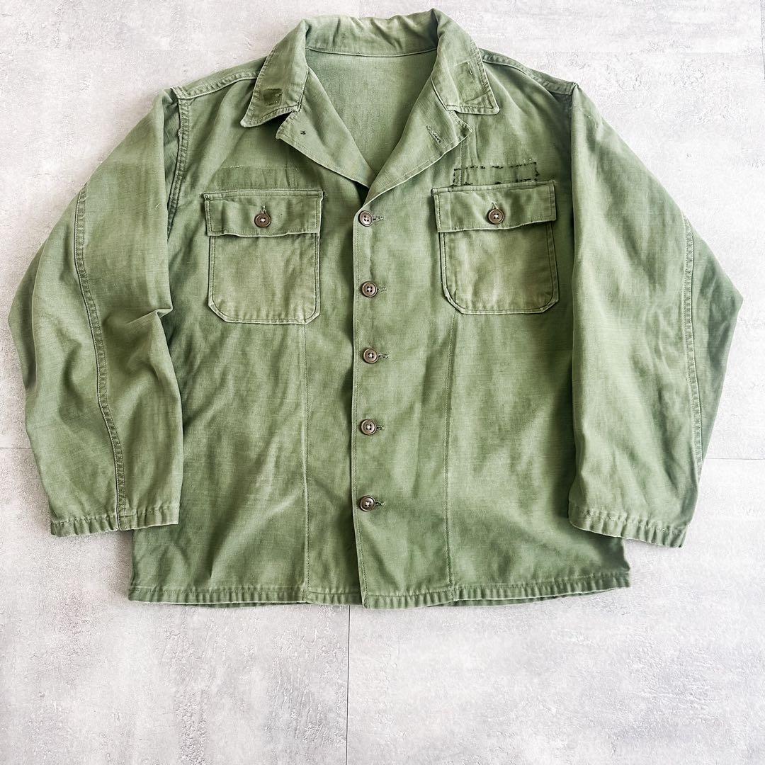 1950's US ARMY 1st コットンサテン ユーティリティシャツ