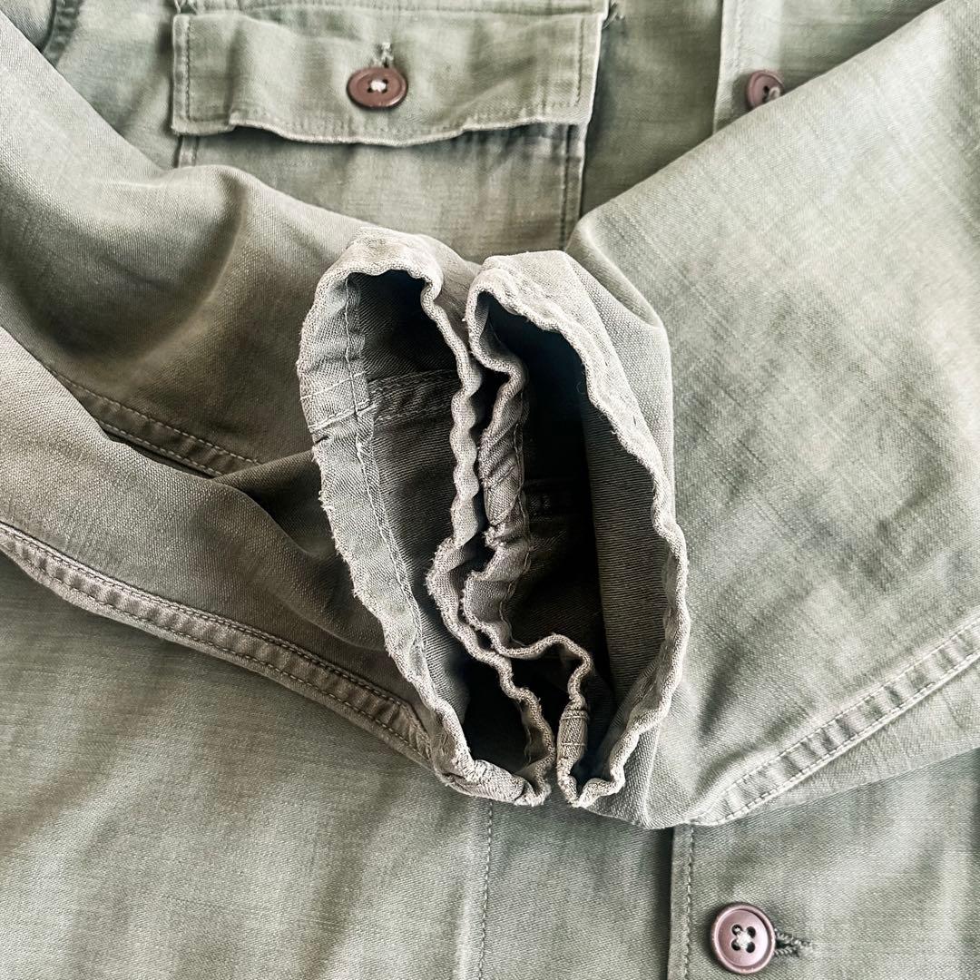 1950's US ARMY 1st コットンサテン ユーティリティシャツ