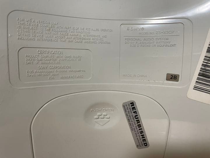 SONY CDラジカセ　アメリカで購入