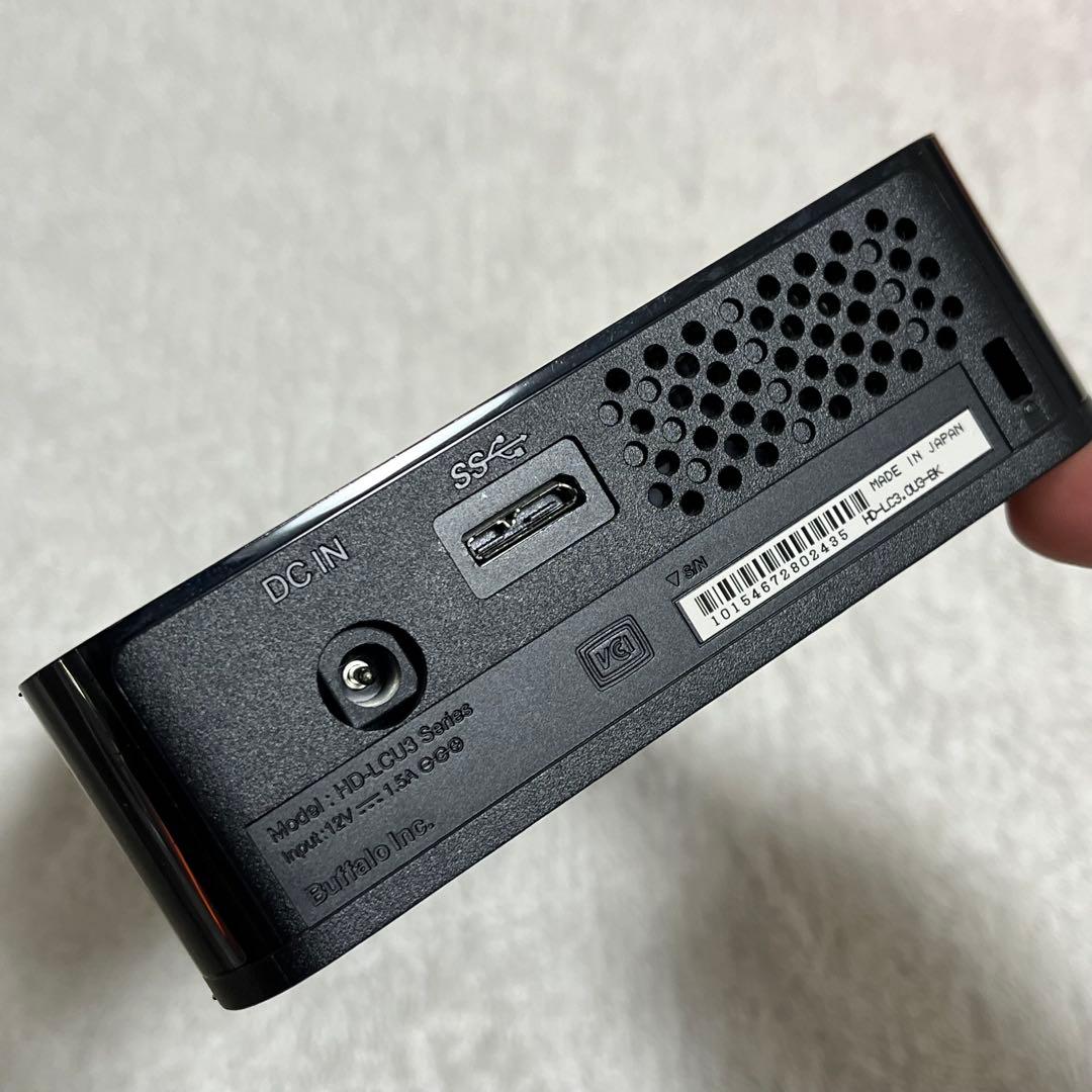 バッファロー　HD-LC3.0U3-BK　パソコン&テレビ　外付けハードディスク