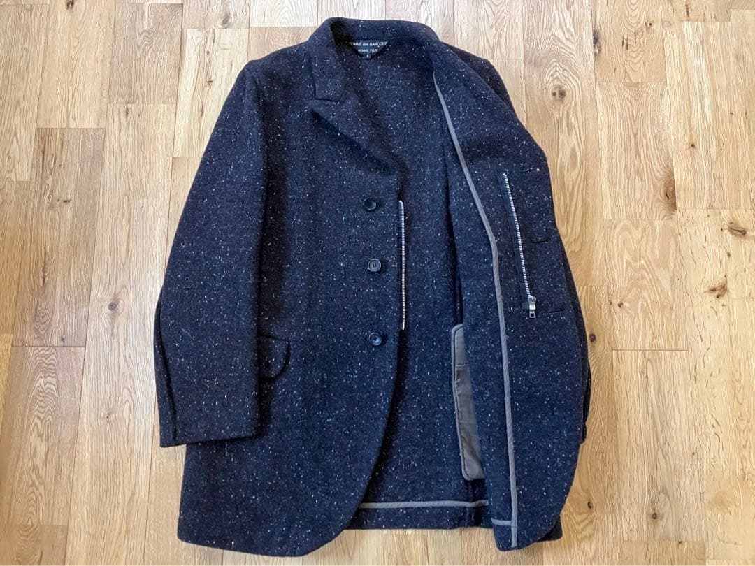 名作 コムデギャルソンオムプリュス 98AW シームロングジャケット