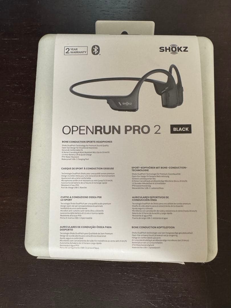 Shokz 骨伝導イヤホン OPENRUN PRO 2 ケース付き