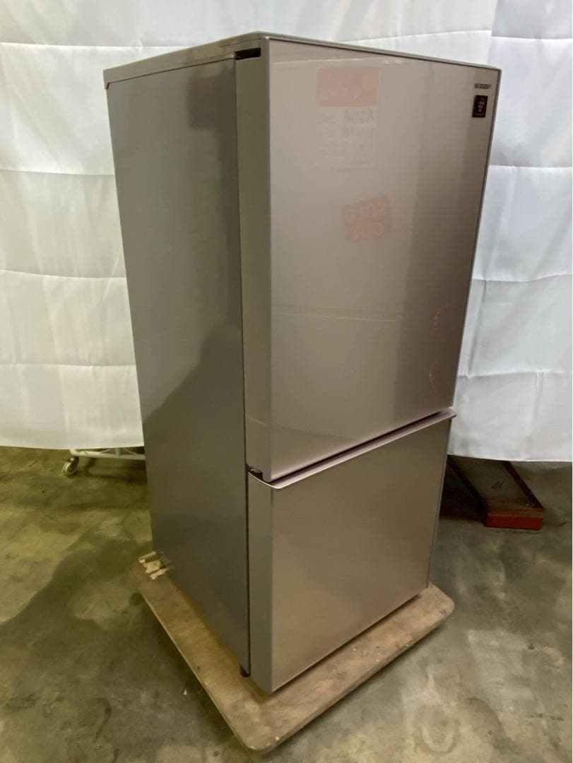 SHARP 2ドア冷蔵庫 SJ-GD14D-C 2018年製 137L 両開き