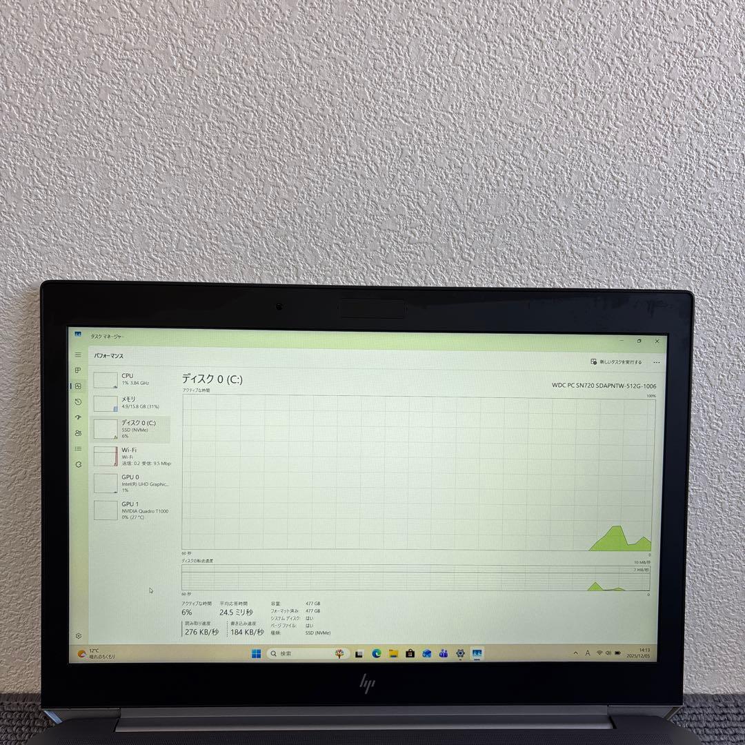 HP ZBOOK 15 G6 i7-9750H メモリ16GB #M6736