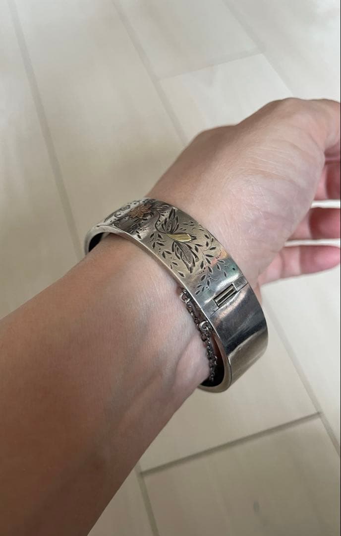 フランス　アンティーク　バングル　ヴィンテージ　ジュエリー　ブレスレット