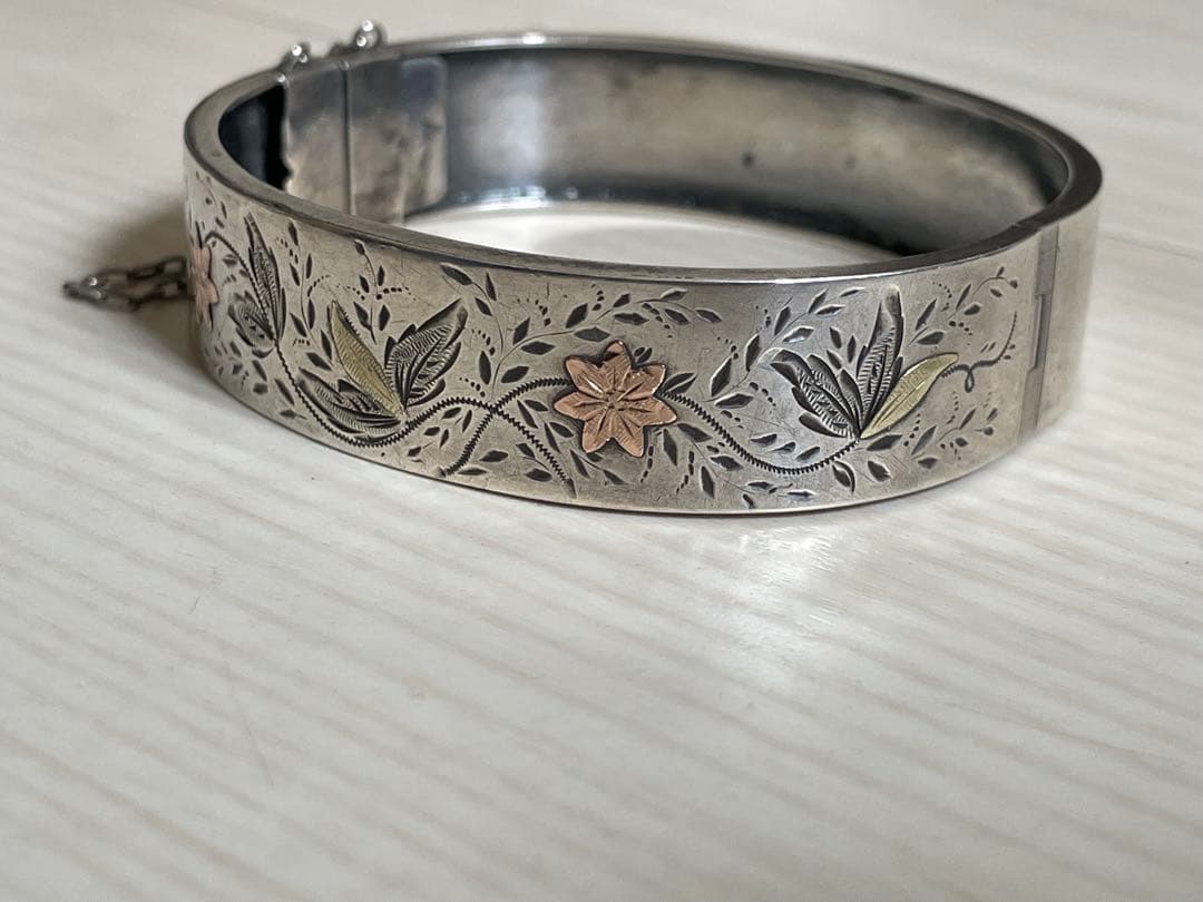 フランス　アンティーク　バングル　ヴィンテージ　ジュエリー　ブレスレット