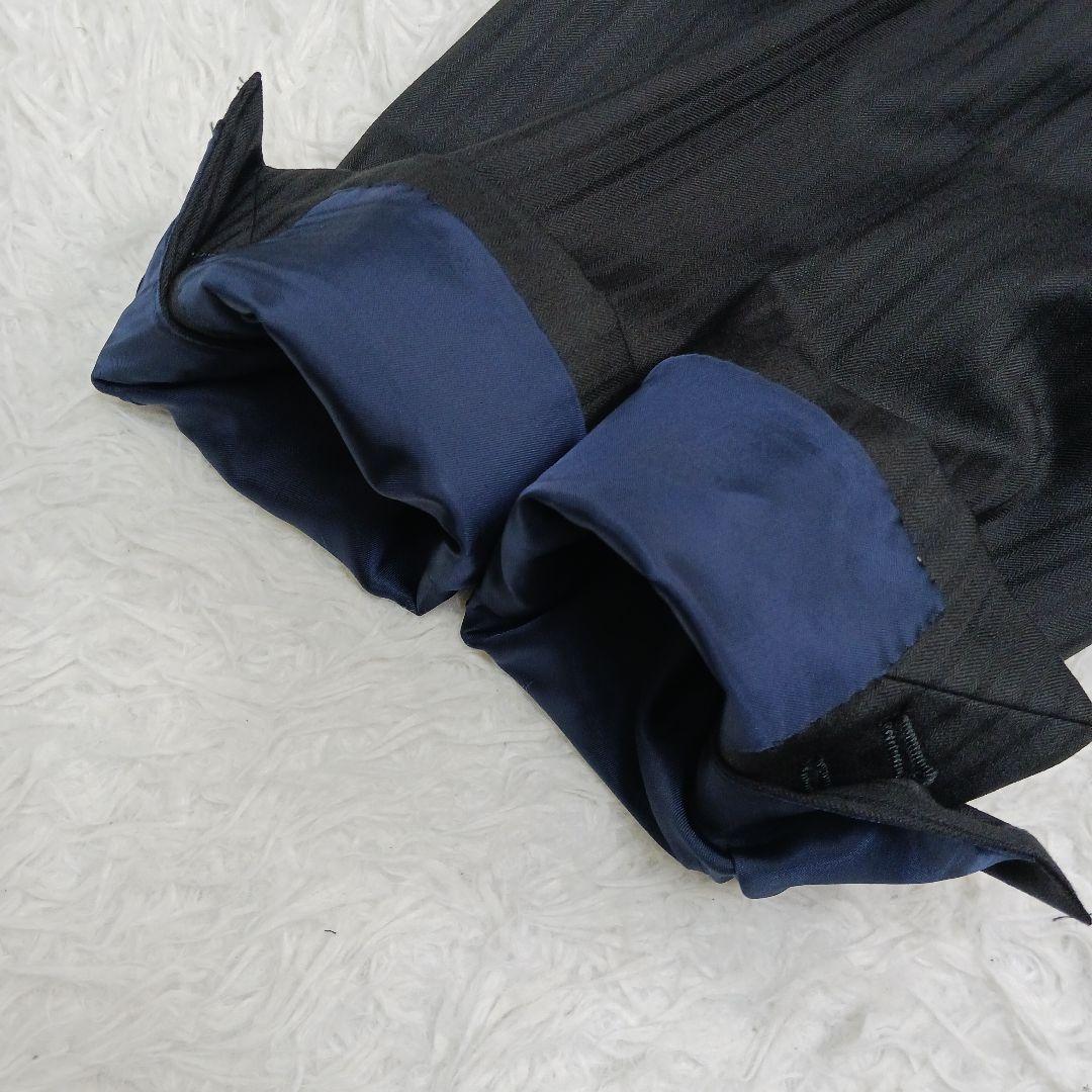 ✨極美品✨ブラックレーベル　３ピースシャドーストライプスーツ　ブラック　36R