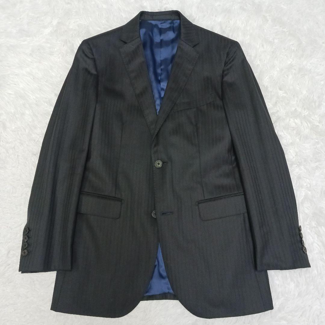 ✨極美品✨ブラックレーベル　３ピースシャドーストライプスーツ　ブラック　36R