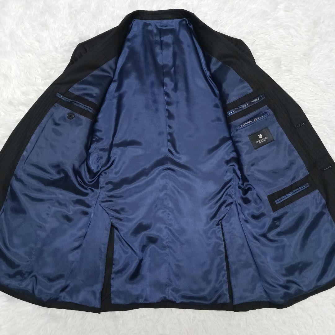 ✨極美品✨ブラックレーベル　３ピースシャドーストライプスーツ　ブラック　36R