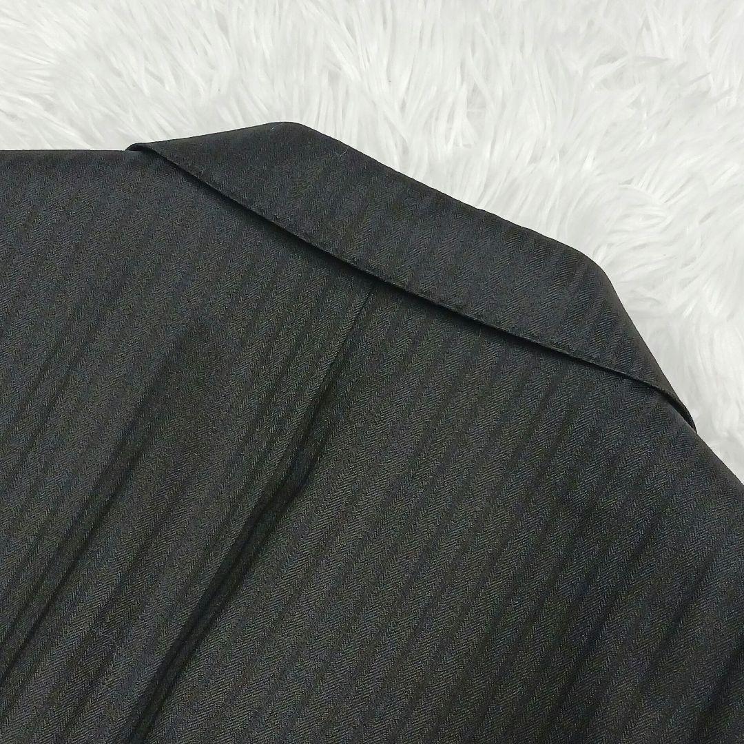 ✨極美品✨ブラックレーベル　３ピースシャドーストライプスーツ　ブラック　36R