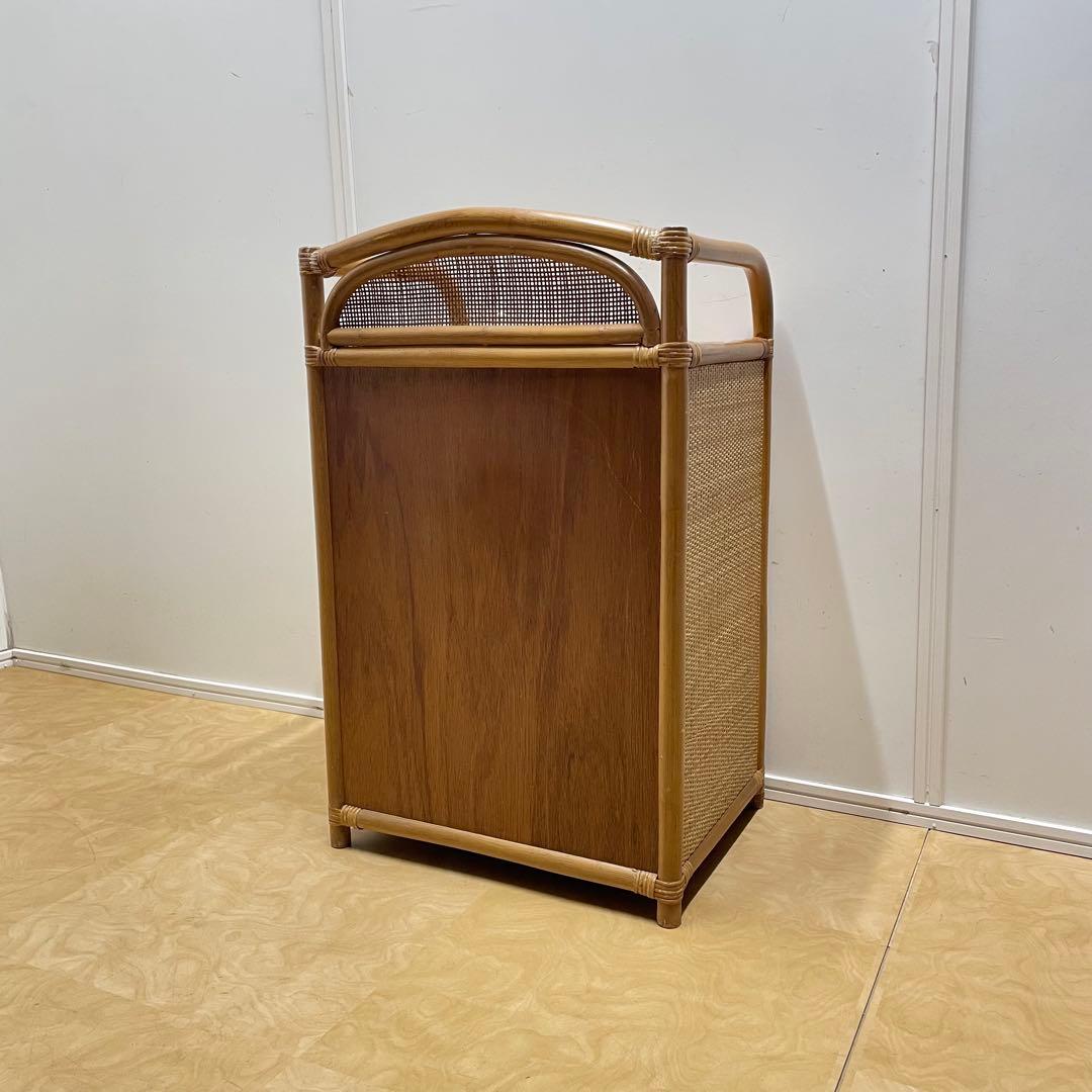 籐 ラタン 4段チェスト 引き出し 収納 タンス 箪笥 電話台 ビンテージ