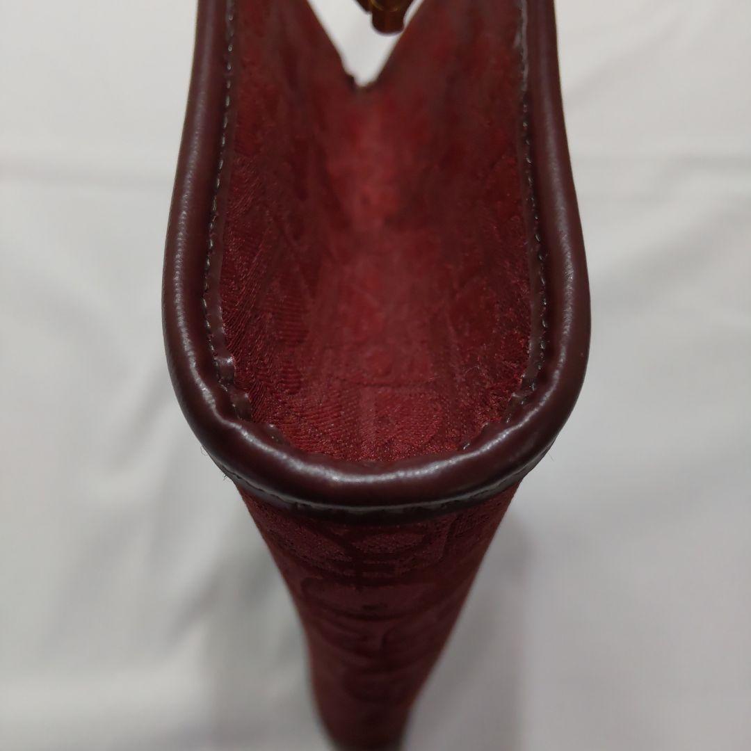 クリスチャン・ディオール　トロッター　クラッチバッグ　ワインレッド